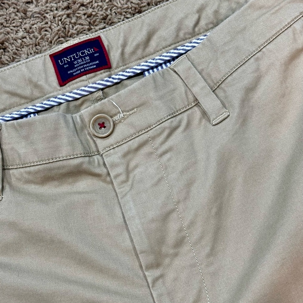Untuckit 5-Pocket Pant Men 36x30 Chino Travel Normcore Preppy Academia Work